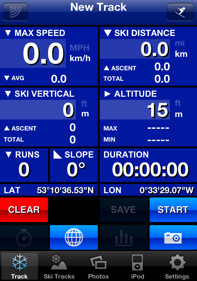 Ski Tracks Start Screen Ski Tracks Start Screen