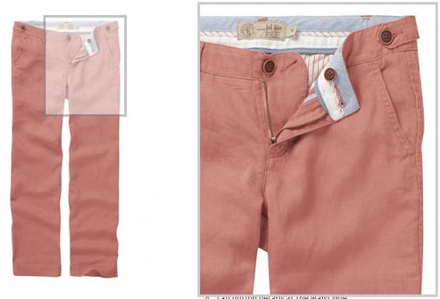FatFace Linen Trousers in Terracotta