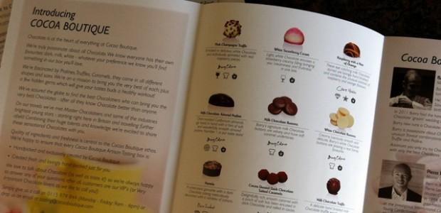 Cocoa Boutique Chocolate Box Leaflet