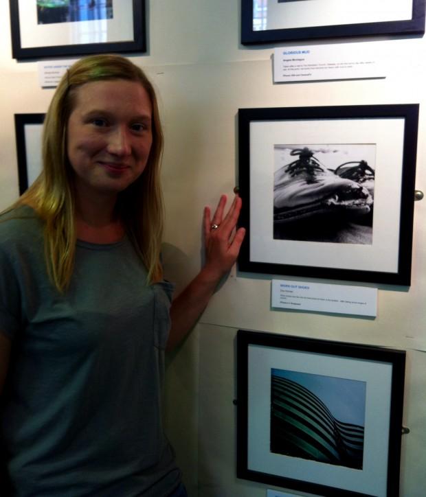 Photographer with photograph