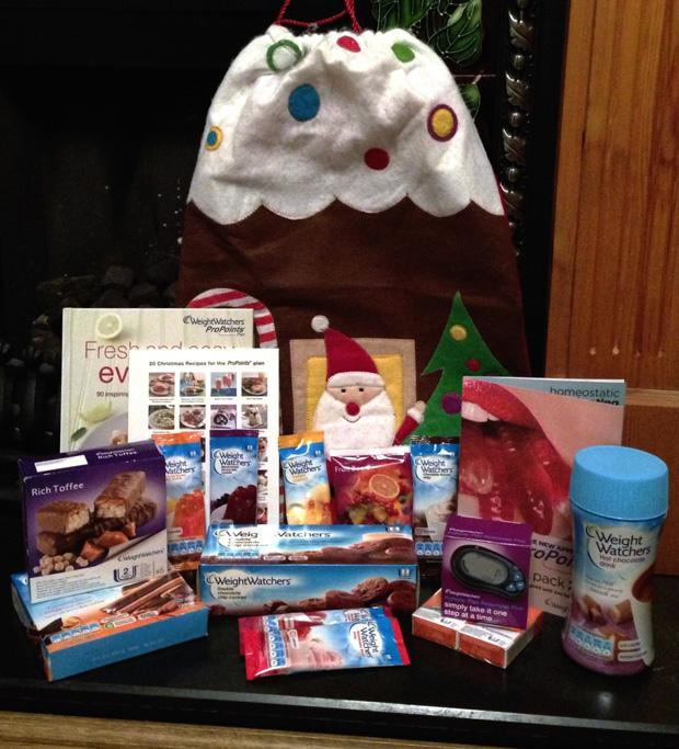 Santa Sack of Weight Watchers Goodies