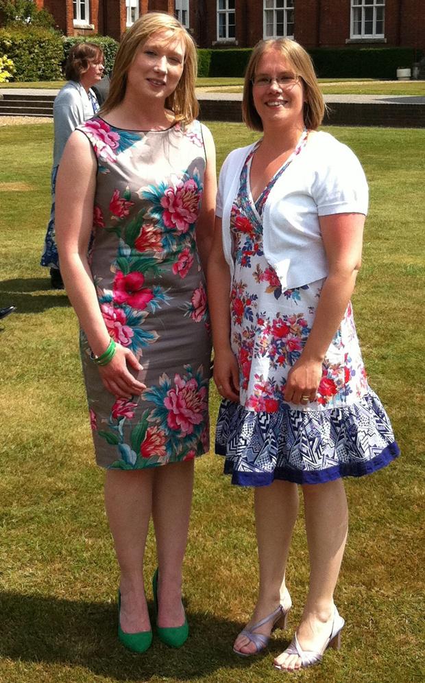 Me with my sister at my bro-in-law's wedding.