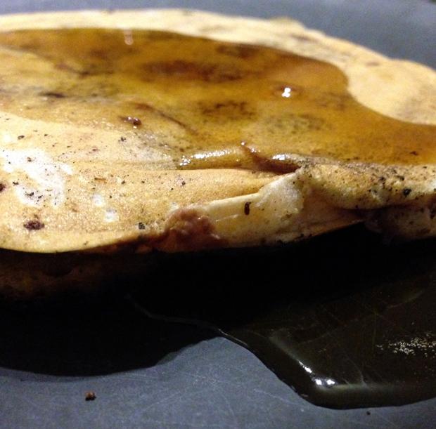 Chocolate Chip Pancake with Maple Syrup